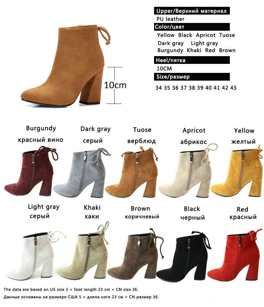 Cute Women Ankle Boots - Elastic Stretch Fabric - High Heel Fashion Women Party Shoes (BB1)(BB2)(CD)(WO4)