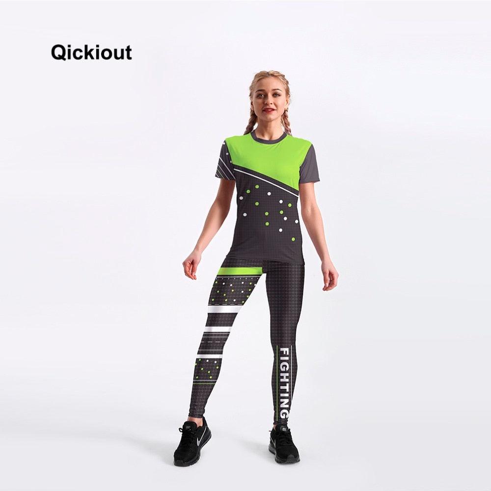 Beautiful Women Summer Suits - Casual T Shirt + Leggings - Sexy Heathy Women Clothes (BAP)