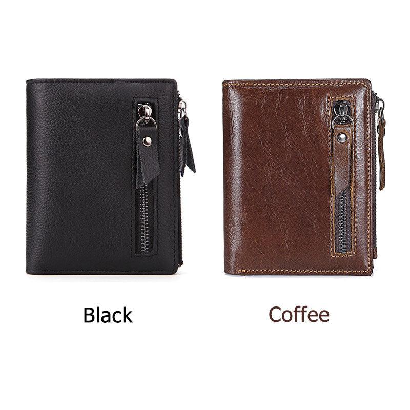 Quality Genuine Leather Men's Wallet - Vintage Style Wallets - Oil Wax Leather Cash Organizer (MA5)(F17)