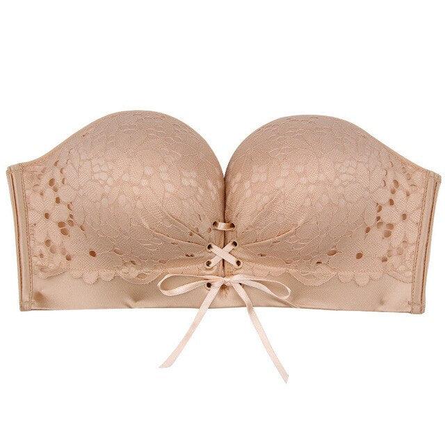 Trending Half Cup Women's Bras - Invisible Push Up Brassiere Strapless Wedding Backless Bra - Wire Free (TSB1)