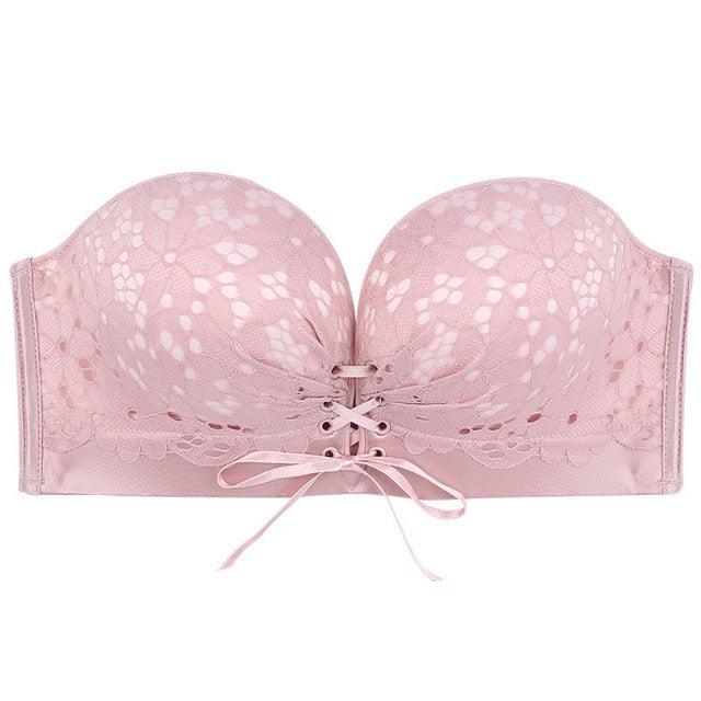 Trending Half Cup Women's Bras - Invisible Push Up Brassiere Strapless Wedding Backless Bra - Wire Free (TSB1)