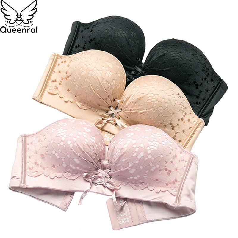 Trending Half Cup Women's Bras - Invisible Push Up Brassiere Strapless Wedding Backless Bra - Wire Free (TSB1)