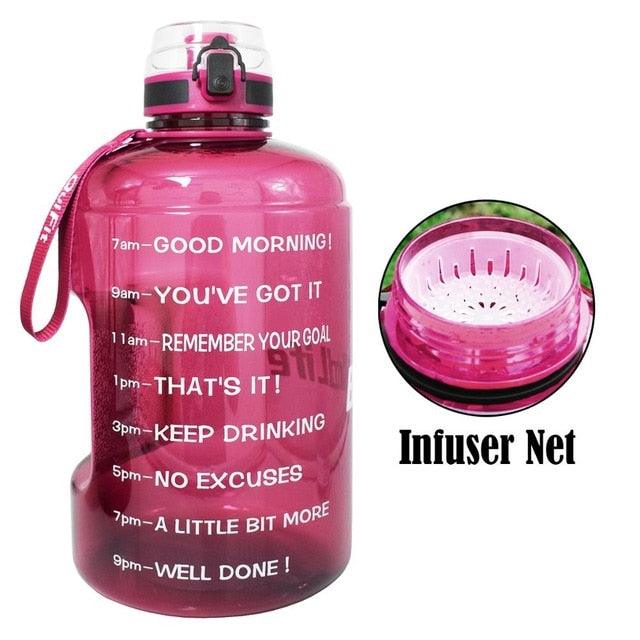 Trending Sport 128oz 73oz 43oz Sport Big Gallon Water Bottle With Filter - Net Fruit Infuse BPA Free (FHB)(1AK1)