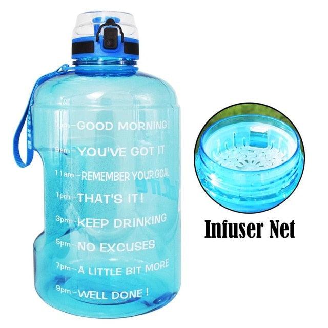 Trending Sport 128oz 73oz 43oz Sport Big Gallon Water Bottle With Filter - Net Fruit Infuse BPA Free (FHB)(1AK1)