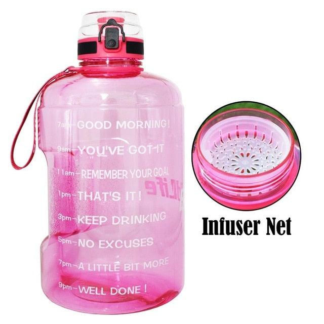 Trending Sport 128oz 73oz 43oz Sport Big Gallon Water Bottle With Filter - Net Fruit Infuse BPA Free (FHB)(1AK1)