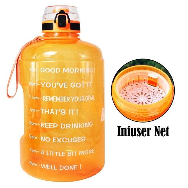 Trending Sport 128oz 73oz 43oz Sport Big Gallon Water Bottle With Filter - Net Fruit Infuse BPA Free (FHB)(1AK1)