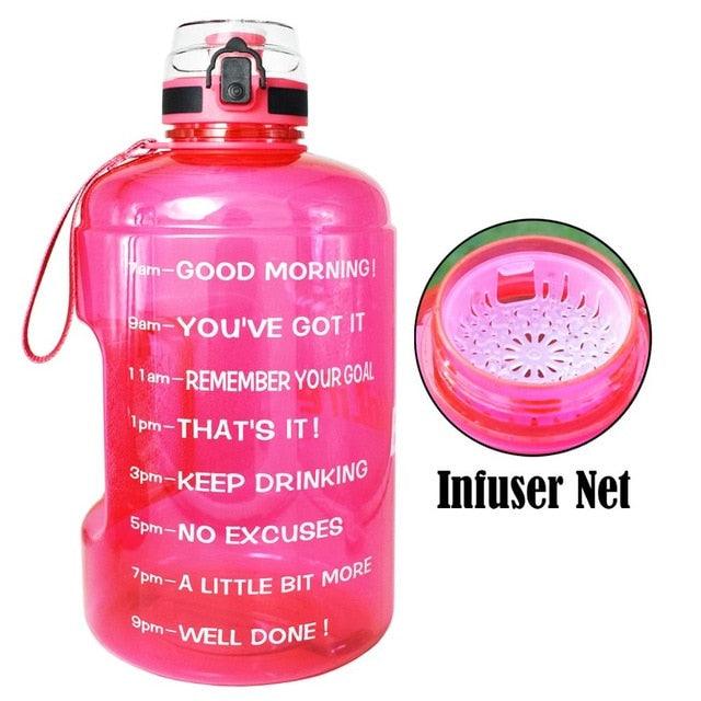 Trending Sport 128oz 73oz 43oz Sport Big Gallon Water Bottle With Filter - Net Fruit Infuse BPA Free (FHB)(1AK1)