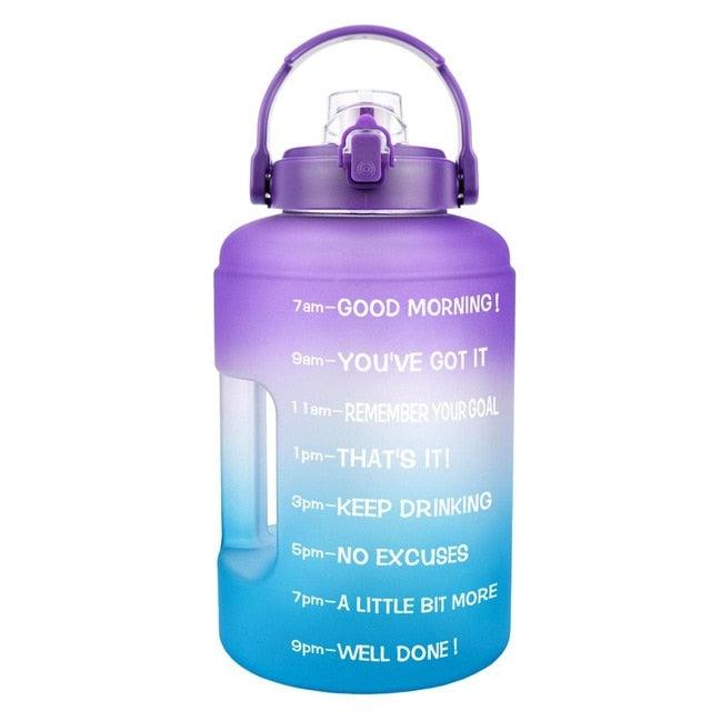 2.5L 3.78L Wide Mouth Mobile Holder Gallon Water Bottles Flik-Flop BPA Free Sport Fitness Tourism GYM Travel Outdoor Jugs (F61)(1AK1)