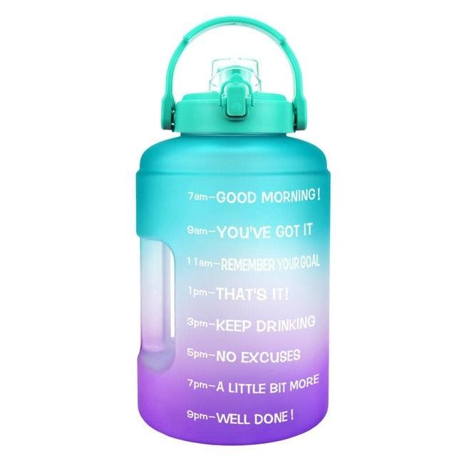 2.5L 3.78L Wide Mouth Mobile Holder Gallon Water Bottles Flik-Flop BPA Free Sport Fitness Tourism GYM Travel Outdoor Jugs (F61)(1AK1)