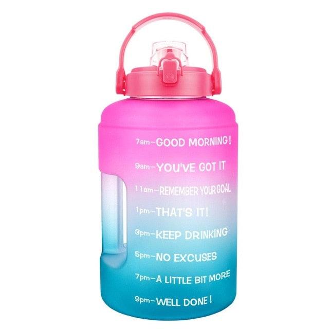 2.5L 3.78L Wide Mouth Mobile Holder Gallon Water Bottles Flik-Flop BPA Free Sport Fitness Tourism GYM Travel Outdoor Jugs (F61)(1AK1)