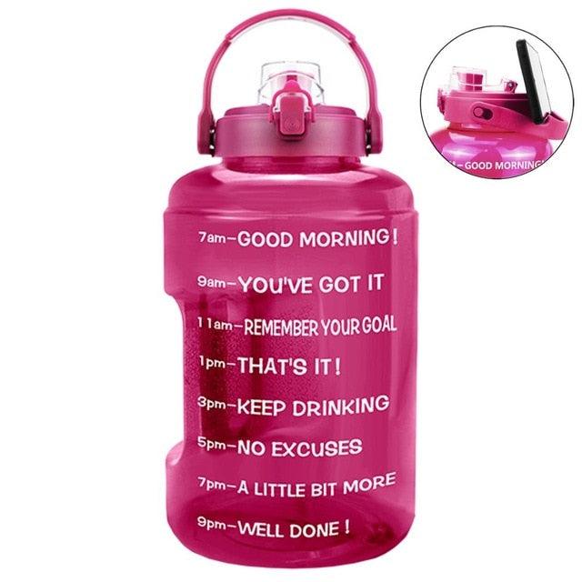 2.5L 3.78L Wide Mouth Mobile Holder Gallon Water Bottles Flik-Flop BPA Free Sport Fitness Tourism GYM Travel Outdoor Jugs (F61)(1AK1)