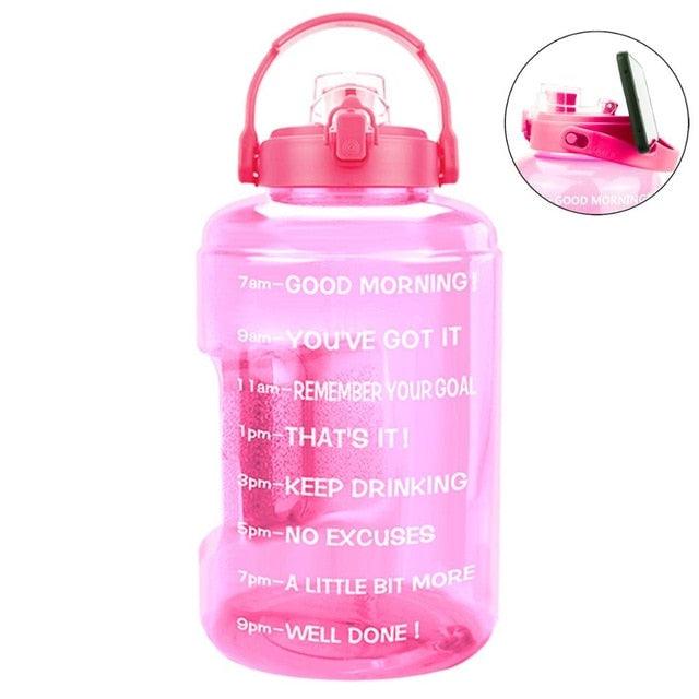 2.5L 3.78L Wide Mouth Mobile Holder Gallon Water Bottles Flik-Flop BPA Free Sport Fitness Tourism GYM Travel Outdoor Jugs (F61)(1AK1)