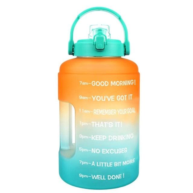 2.5L 3.78L Wide Mouth Mobile Holder Gallon Water Bottles Flik-Flop BPA Free Sport Fitness Tourism GYM Travel Outdoor Jugs (F61)(1AK1)