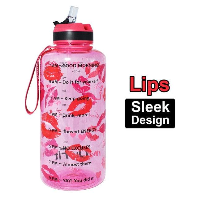 2L 1.3L 450ml Half Gallon Tritan Water Bottle With Straw BPA Free (FHB)(1AK1)