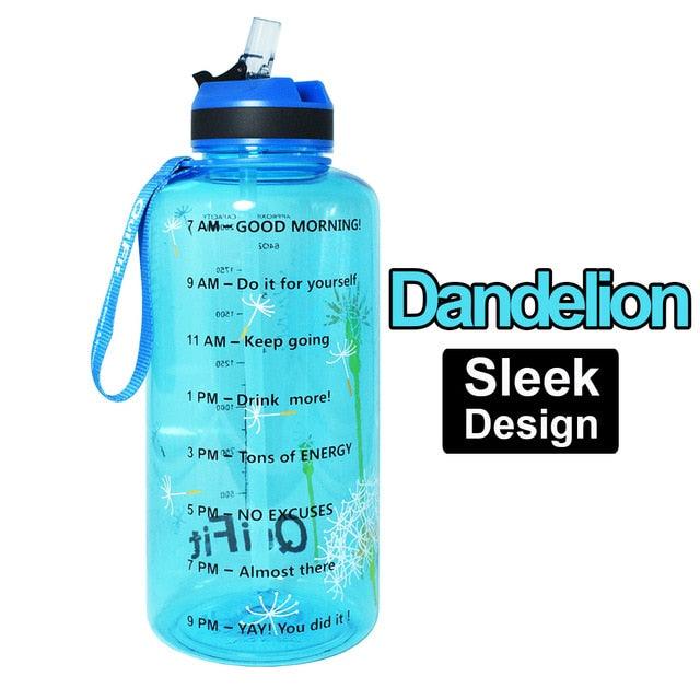 2L 1.3L 450ml Half Gallon Tritan Water Bottle With Straw BPA Free (FHB)(1AK1)