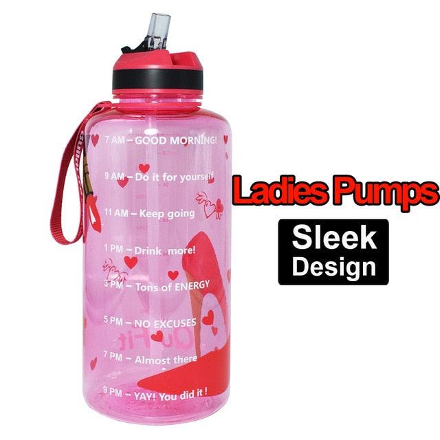 2L 1.3L 450ml Half Gallon Tritan Water Bottle With Straw BPA Free (FHB)(1AK1)