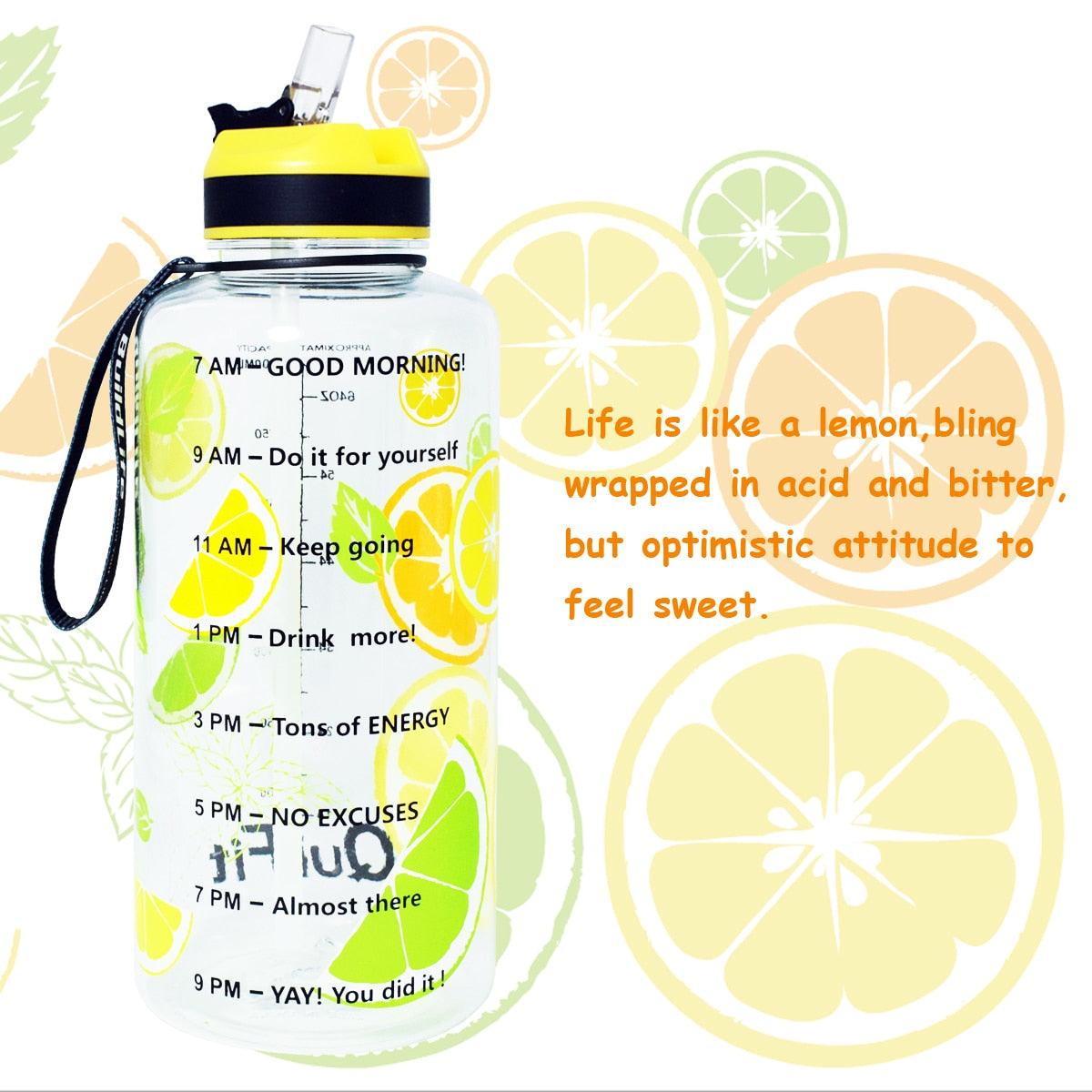 2L 1.3L 450ml Half Gallon Tritan Water Bottle With Straw BPA Free (FHB)(1AK1)