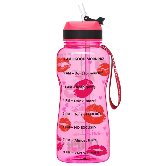 2L 1.3L 450ml Half Gallon Tritan Water Bottle With Straw BPA Free (FHB)(1AK1)