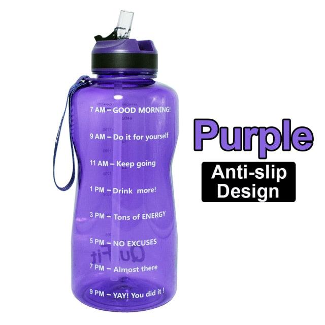 2L 1.3L 450ml Half Gallon Tritan Water Bottle With Straw BPA Free (FHB)(1AK1)