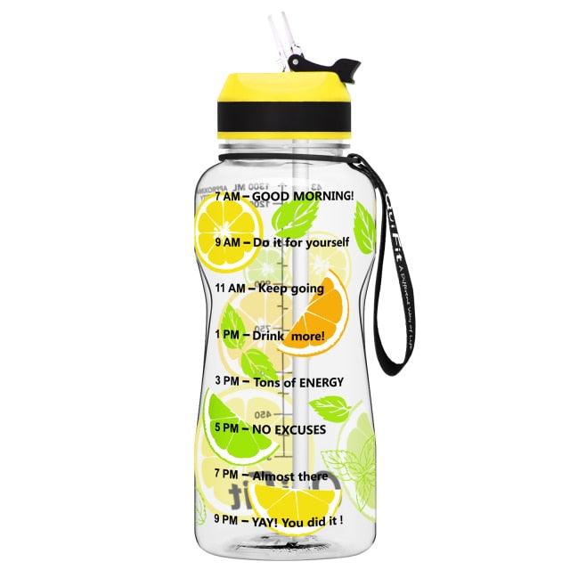 2L 1.3L 450ml Half Gallon Tritan Water Bottle With Straw BPA Free (FHB)(1AK1)