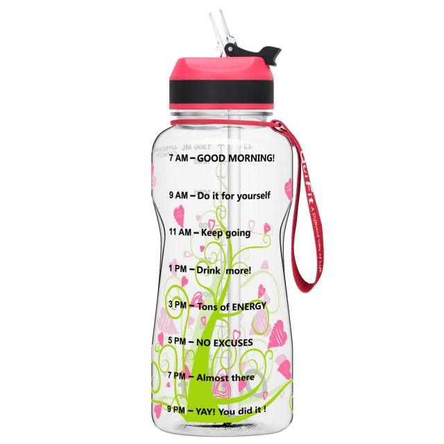 2L 1.3L 450ml Half Gallon Tritan Water Bottle With Straw BPA Free (FHB)(1AK1)