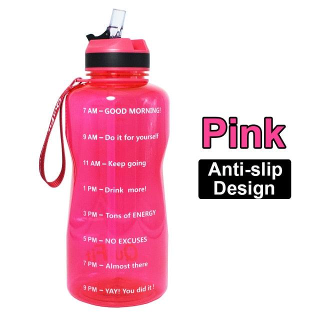 2L 1.3L 450ml Half Gallon Tritan Water Bottle With Straw BPA Free (FHB)(1AK1)