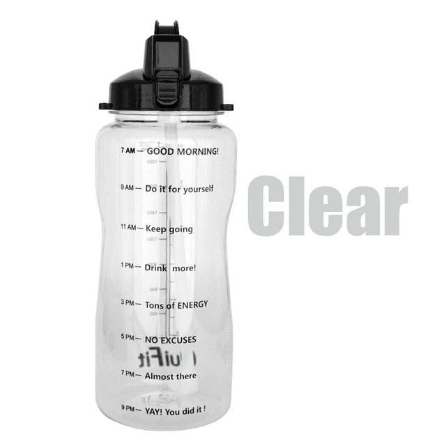Trending 2L 3.8L Gallon Tritan Sports Water Bottle with Straw - Big Protein Shaker Drink Bottles (D61)(FHB)(1AK1)
