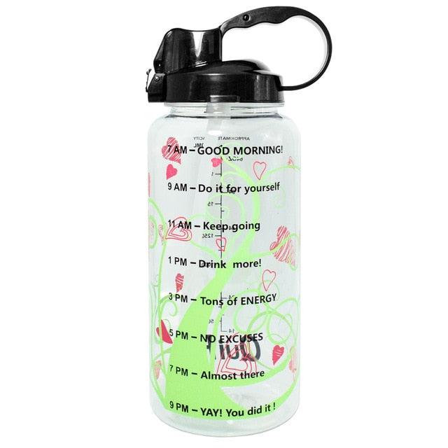 Trending 2L 3.8L Gallon Tritan Sports Water Bottle with Straw - Big Protein Shaker Drink Bottles (D61)(FHB)(1AK1)