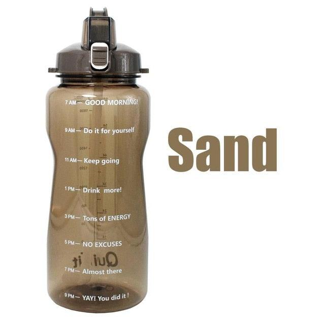 Trending 2L 3.8L Gallon Tritan Sports Water Bottle with Straw - Big Protein Shaker Drink Bottles (D61)(FHB)(1AK1)