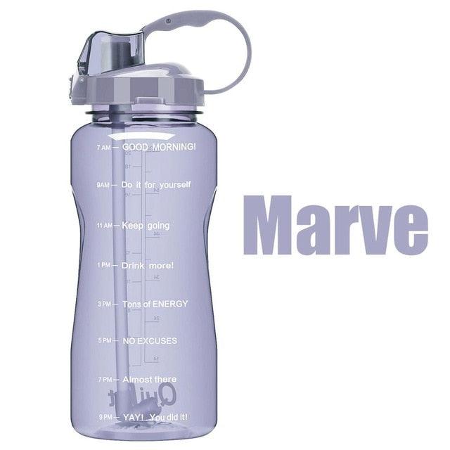 Trending 2L 3.8L Gallon Tritan Sports Water Bottle with Straw - Big Protein Shaker Drink Bottles (D61)(FHB)(1AK1)