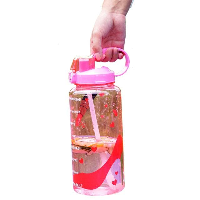 Trending 2L 3.8L Gallon Tritan Sports Water Bottle with Straw - Big Protein Shaker Drink Bottles (D61)(FHB)(1AK1)