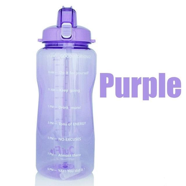 Trending 2L 3.8L Gallon Tritan Sports Water Bottle with Straw - Big Protein Shaker Drink Bottles (D61)(FHB)(1AK1)