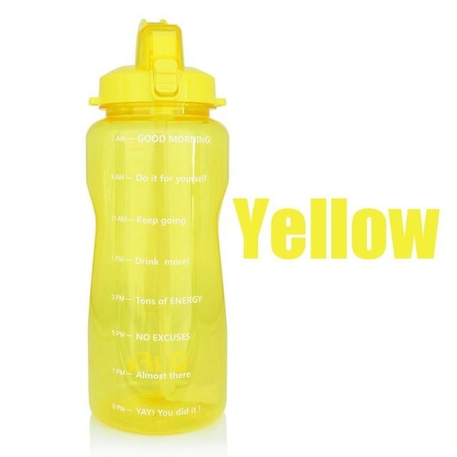 Trending 2L 3.8L Gallon Tritan Sports Water Bottle with Straw - Big Protein Shaker Drink Bottles (D61)(FHB)(1AK1)