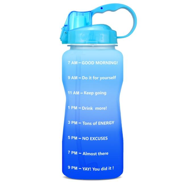 Trending 2L 3.8L Gallon Tritan Sports Water Bottle with Straw - Big Protein Shaker Drink Bottles (D61)(FHB)(1AK1)