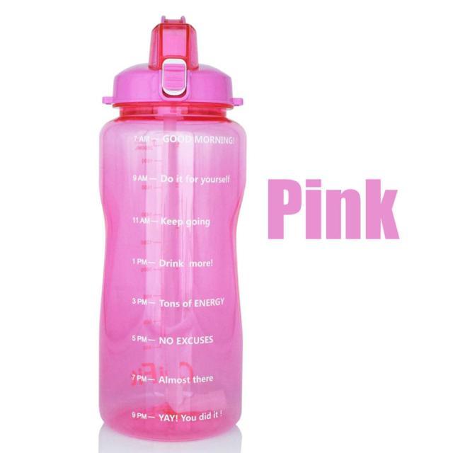 Trending 2L 3.8L Gallon Tritan Sports Water Bottle with Straw - Big Protein Shaker Drink Bottles (D61)(FHB)(1AK1)