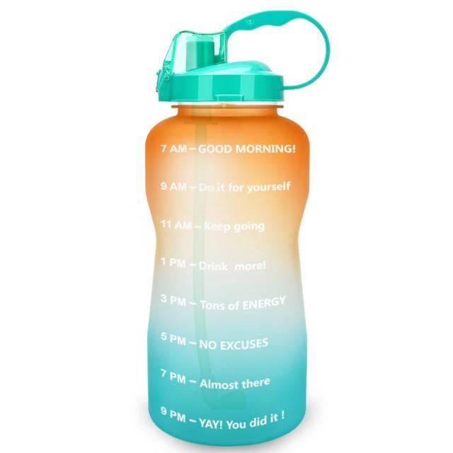Trending 2L 3.8L Gallon Tritan Sports Water Bottle with Straw - Big Protein Shaker Drink Bottles (D61)(FHB)(1AK1)