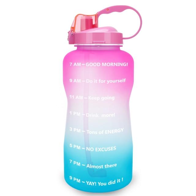 Trending 2L 3.8L Gallon Tritan Sports Water Bottle with Straw - Big Protein Shaker Drink Bottles (D61)(FHB)(1AK1)