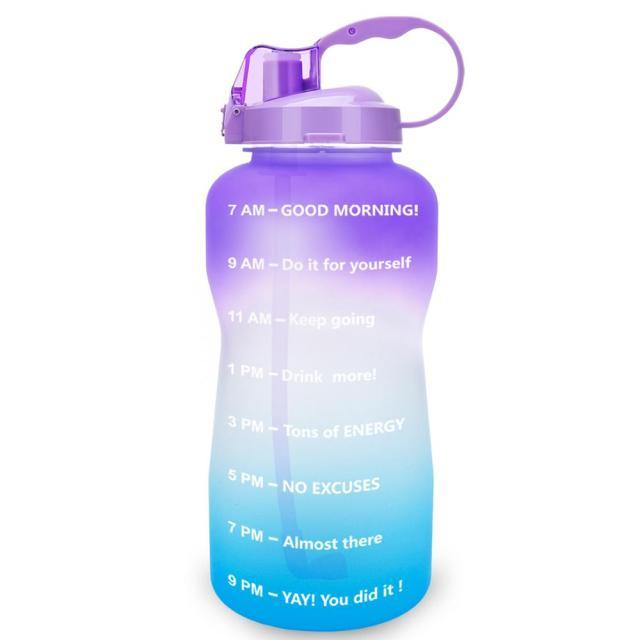 Trending 2L 3.8L Gallon Tritan Sports Water Bottle with Straw - Big Protein Shaker Drink Bottles (D61)(FHB)(1AK1)