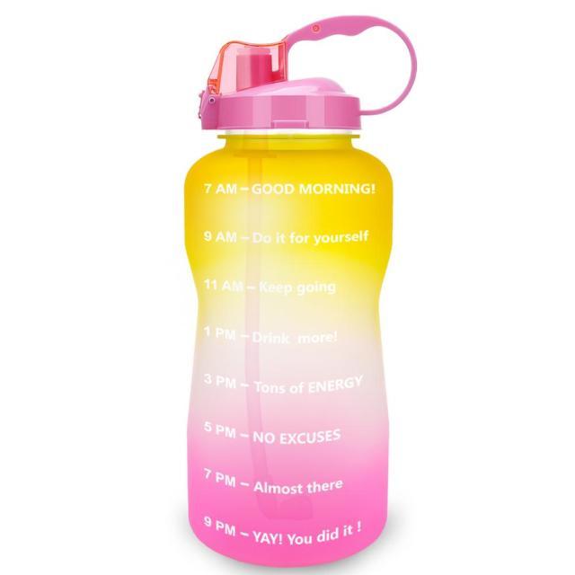 Trending 2L 3.8L Gallon Tritan Sports Water Bottle with Straw - Big Protein Shaker Drink Bottles (D61)(FHB)(1AK1)