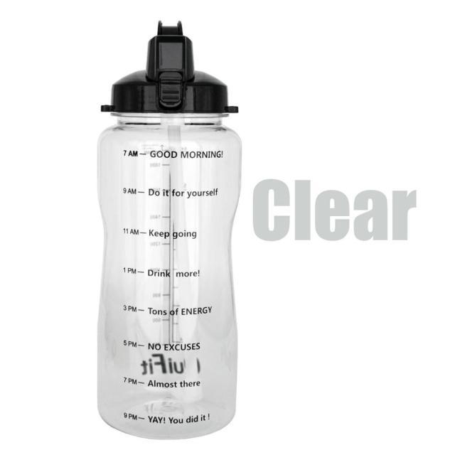 Trending 2L 3.8L Gallon Tritan Sports Water Bottle with Straw - Big Protein Shaker Drink Bottles (D61)(FHB)(1AK1)