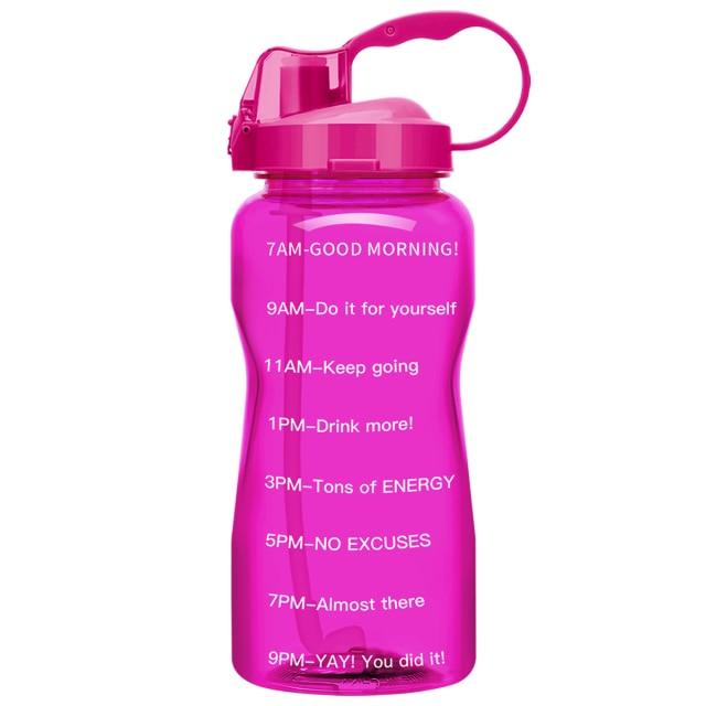 Trending 2L 3.8L Gallon Tritan Sports Water Bottle with Straw - Big Protein Shaker Drink Bottles (D61)(FHB)(1AK1)