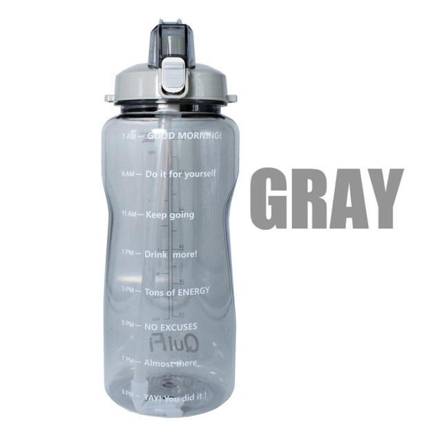 Trending 2L 3.8L Gallon Tritan Sports Water Bottle with Straw - Big Protein Shaker Drink Bottles (D61)(FHB)(1AK1)