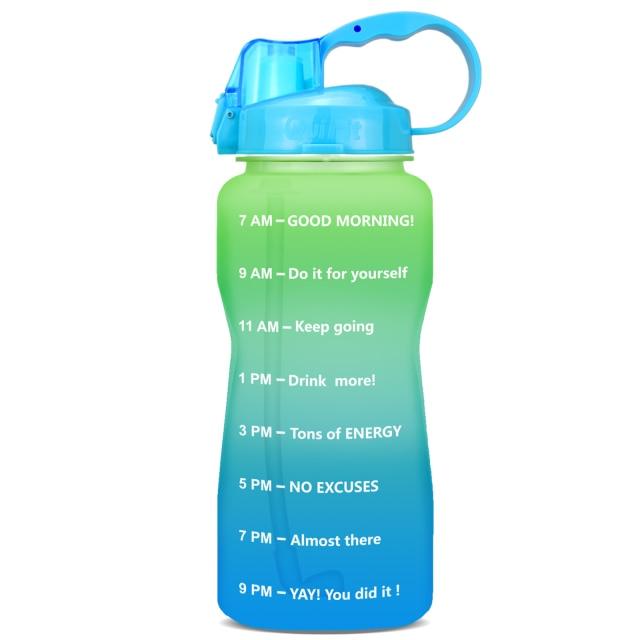 Trending 2L 3.8L Gallon Tritan Sports Water Bottle with Straw - Big Protein Shaker Drink Bottles (D61)(FHB)(1AK1)