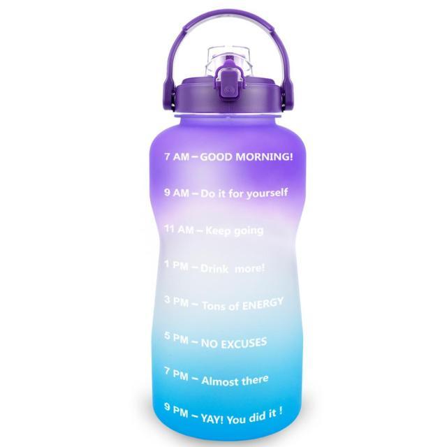 2L 64OZ 3.8L 128OZ Motivational Water Bottle With Time Marker Flip-Flop BPA Free Portable Sports Phone Stand GYM Jug (FHB)(1AK1)(1U24)(F24)(1U101)(1U9)(F101)