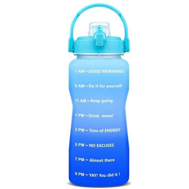 2L 64OZ 3.8L 128OZ Motivational Water Bottle With Time Marker Flip-Flop BPA Free Portable Sports Phone Stand GYM Jug (FHB)(1AK1)(1U24)(F24)(1U101)(1U9)(F101)