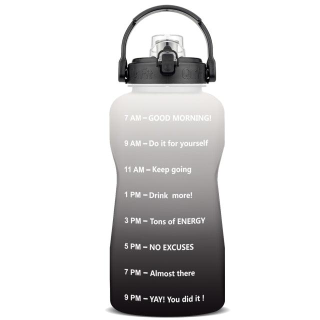 2L 64OZ 3.8L 128OZ Motivational Water Bottle With Time Marker Flip-Flop BPA Free Portable Sports Phone Stand GYM Jug (FHB)(1AK1)(1U24)(F24)(1U101)(1U9)(F101)