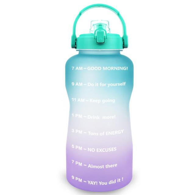 2L 64OZ 3.8L 128OZ Motivational Water Bottle With Time Marker Flip-Flop BPA Free Portable Sports Phone Stand GYM Jug (FHB)(1AK1)(1U24)(F24)(1U101)(1U9)(F101)