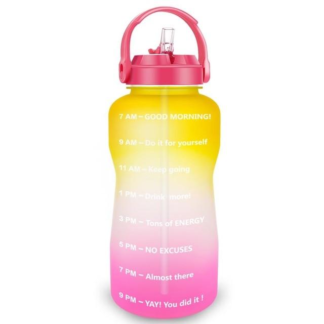 Sport 3.8L 2L Wide Mouth Gallon Tritan Water Bottle With Straw BPA Free (FHB)(F61)(1AK1)