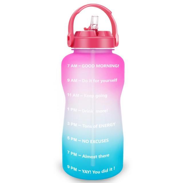 Sport 3.8L 2L Wide Mouth Gallon Tritan Water Bottle With Straw BPA Free (FHB)(F61)(1AK1)