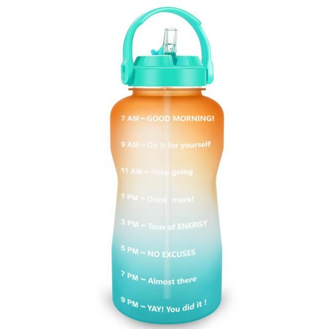 Sport 3.8L 2L Wide Mouth Gallon Tritan Water Bottle With Straw BPA Free (FHB)(F61)(1AK1)